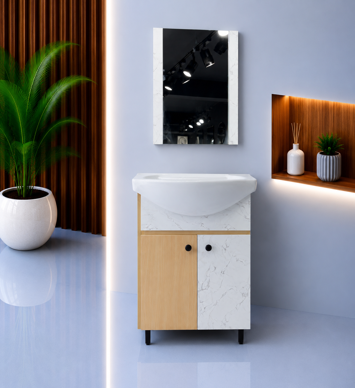 PVC Cabinet Vanity Set Img